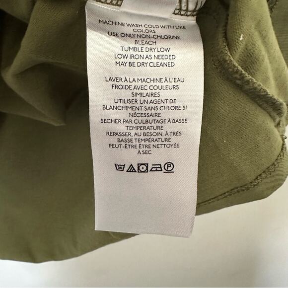 New Anthropologie Top Green Shoulder Padded T-shirt Sleeveless Crew Round Neck L - Picture 7 of 10